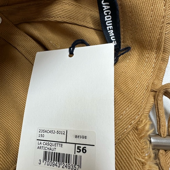 NWT Jacquemus Camel Frayed Edge Cap - Picture 6 of 6